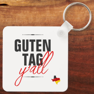 Porte-clés Texas Native Polygon German Flag Keychain