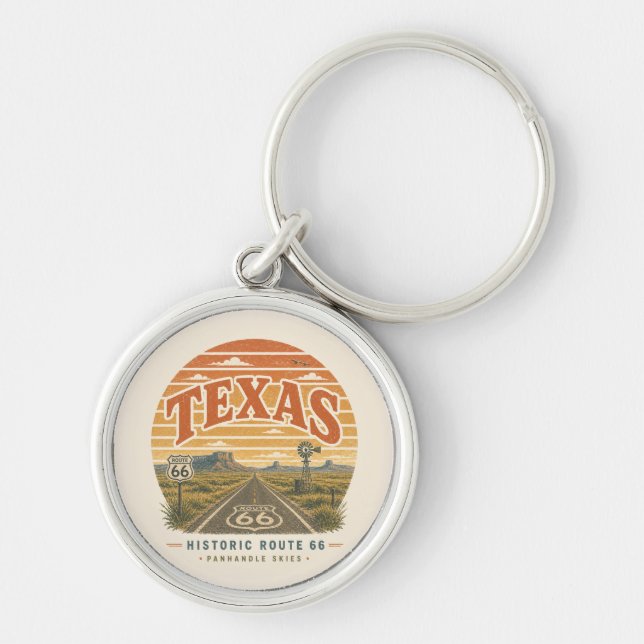 Porte-clés Texas Route 66 Panhandle Road Trip Souvenir (Devant)