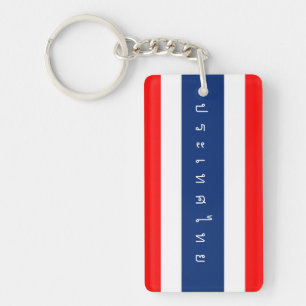 Porte-clés Texte de nom de symbole de nation de drapeau de