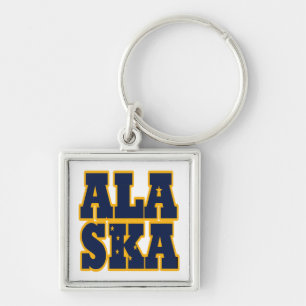 Porte-clés Texte du drapeau de l'État de l'Alaska