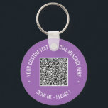 Porte-clés Texte et couleurs personnalisés du Porte - clé QR<br><div class="desc">Choisissez Couleurs et Police - Votre code QR spécial Info et texte personnalisé Cadeau moderne personnalisé - Ajouter votre code QR - Image ou logo - photo / Texte - Nom ou autre information / message - Redimensionner et déplacer ou ajouter des éléments - Image / Texte avec outil de...</div>