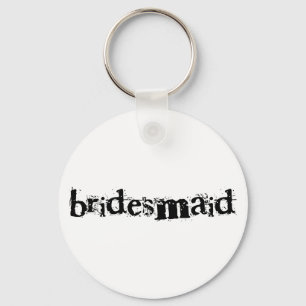 Porte-clés Texte noir de Bridesmaid