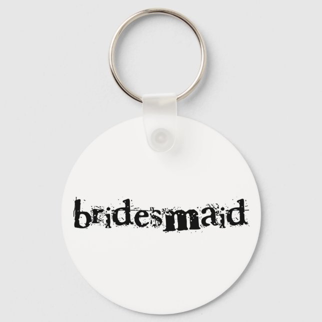Porte-clés Texte noir de Bridesmaid (Recto)
