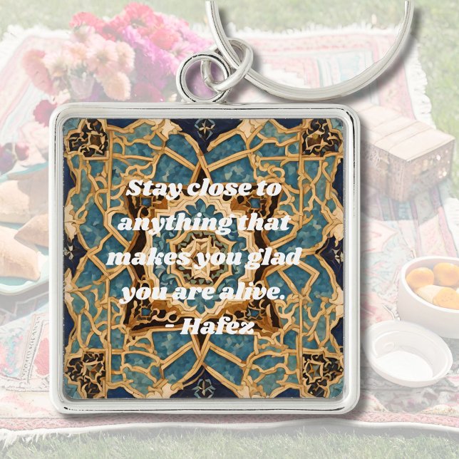 Porte-clés Texte personnalisé Khatam Marquetry Cadeaux d'art  (Custom Text Khatam Marquetry Iranian Art Gifts)