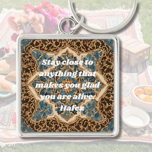 Porte-clés Texte personnalisé Khatam Marquetry Perse Cadeaux  (Custom Text Khatam Marquetry Persian Art Gifts)