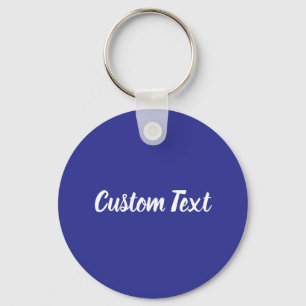 Porte-clés Texte personnalisé sur fond bleu avec écriture bla
