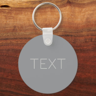 Porte-clés Texte simple à l'aspect tridimensionnel   Gris