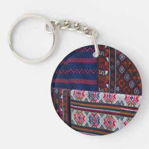 Porte-clés Textiles colorés du Bhoutan