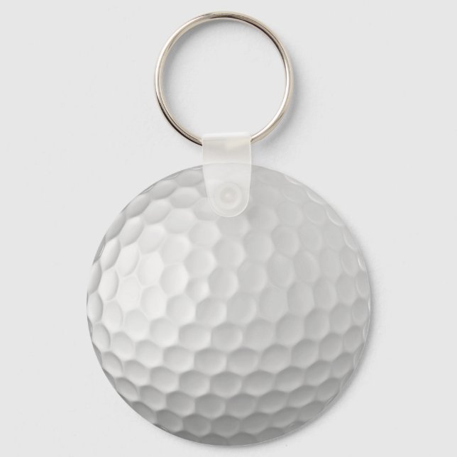 Porte-clés Texture de balle de golf blanche gaufree (Recto)