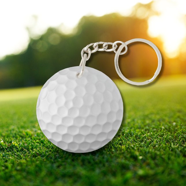 Porte-clés Texture de balle de golf blanche gaufree (Créateur téléchargé)