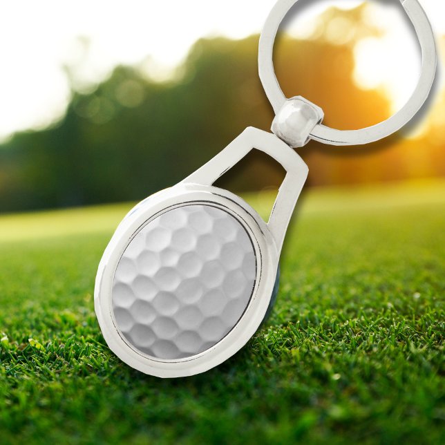 Porte-clés Texture de balle de golf blanche gaufree (Créateur téléchargé)