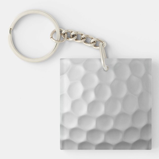 Porte-clés Texture de balle de golf blanche gaufree (Devant)