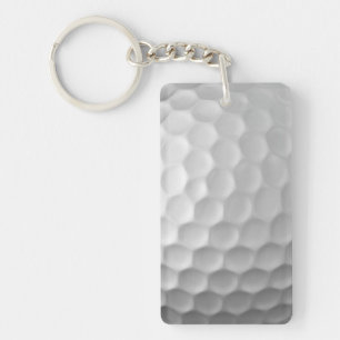 Porte-clés Texture de balle de golf blanche gaufree