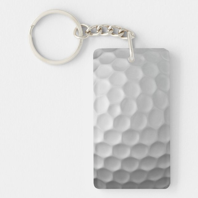 Porte-clés Texture de balle de golf blanche gaufree (Devant)