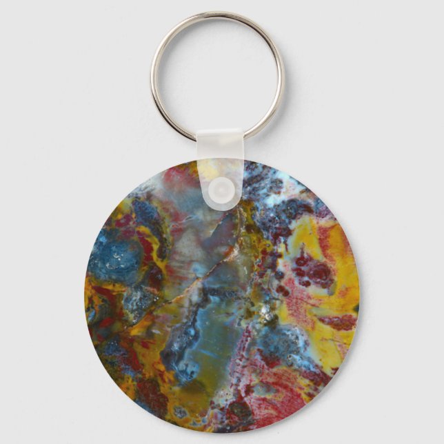 Porte-clés texture de bois pétrifié (Recto)