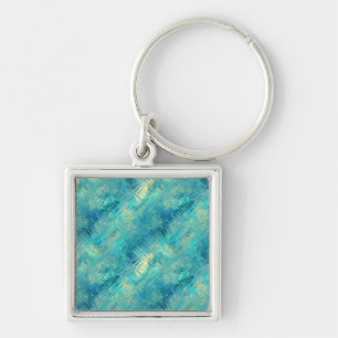 Porte-clés Texture de gel cristal bleu aquamarin