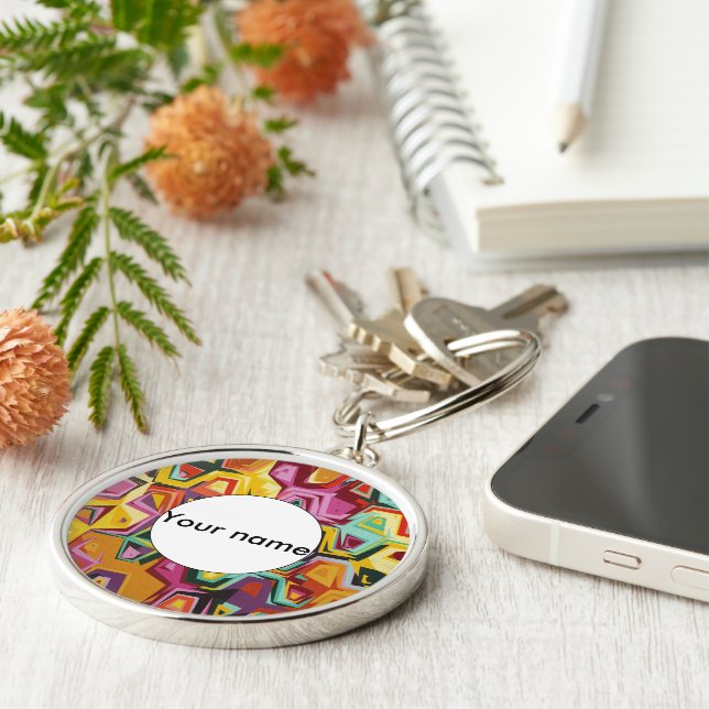 Porte-clés Texture des trous colorés (Côté)