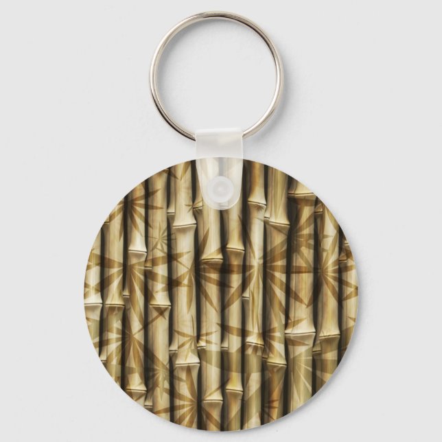 Porte-clés Texture en bois de bambou (Recto)