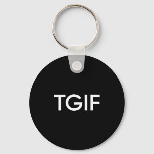 Porte-clés Tgif Drôle Merci Dieu Vendredi Déclaration Hommes