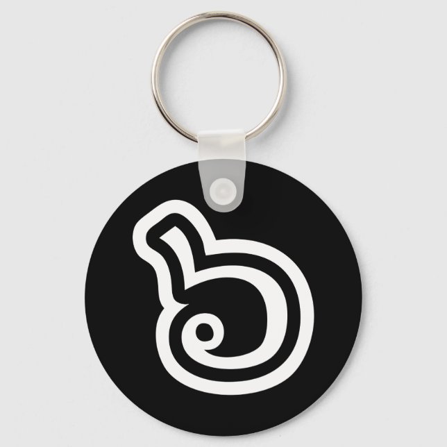 Porte-clés Thailande Numéro 6 / Six / ๖ (Ho/Hok) Langue thaïe (Recto)