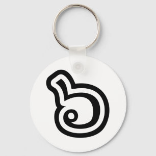 Porte-clés Thailande Numéro 6 / Six / ๖ (Ho/Hok) Langue thaïe