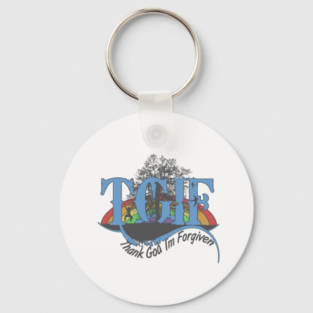 Porte-clés Thank God I'm forgiven TGIF (Recto)
