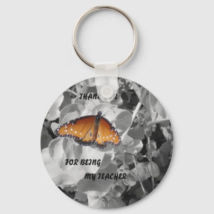 Porte-clés Thank you for being my teacher with monarch