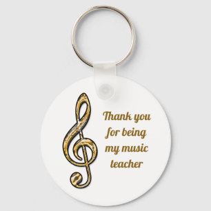 Porte-clés Thank You Music Teacher Clef Symbol Appreciation