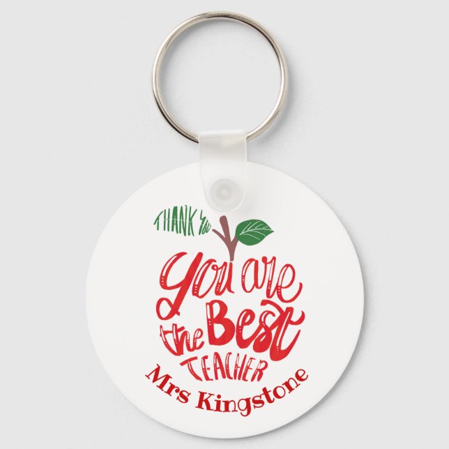 Porte-clés Thank you teacher mug you are the best! (Recto)