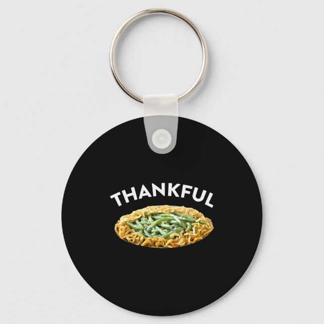 Porte-clés Thankful Green Bean Cerole Thanksgiving Dinner  (Recto)