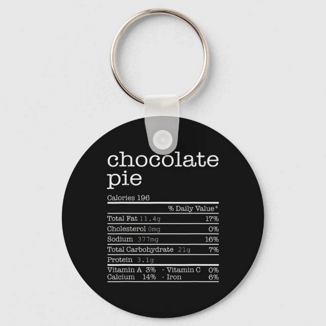 Porte-clés Thanksgiving Christmas Food - Chocolat Pie Nutrit (Recto)