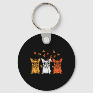 Porte-clés Thanksgiving French Buldog Fall Frenchie Dog Men