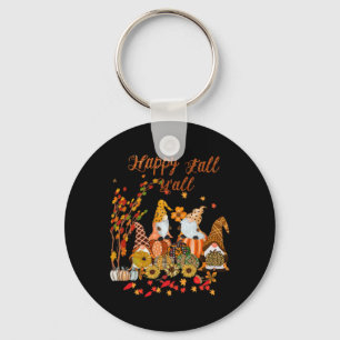 Porte-clés Thanksgiving Happy Fall Yall Gnome Leopard