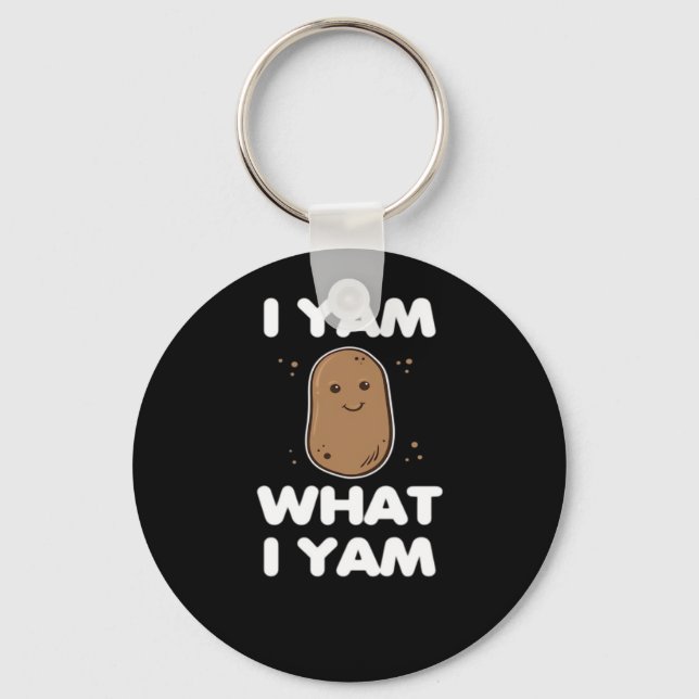 Porte-clés Thanksgiving I Yam What I Yam Funny Fall Classic (Recto)