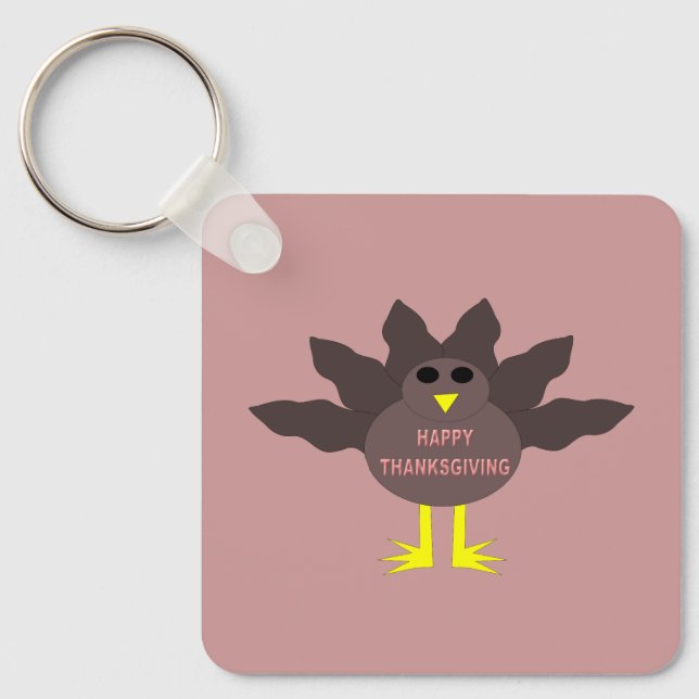 Porte-clés Thanksgiving Plucked Turkey Custom (Recto)
