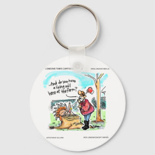 Porte-clés Thanksgiving Turkey Living Will Funny Gifts & Card
