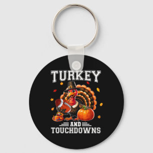 Porte-clés Thanksgiving Turquie Et Touchdowns Football Hommes