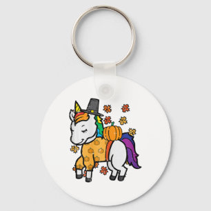 Porte-clés Thanksgiving Unicorn mignonne Fall Girls Toddler