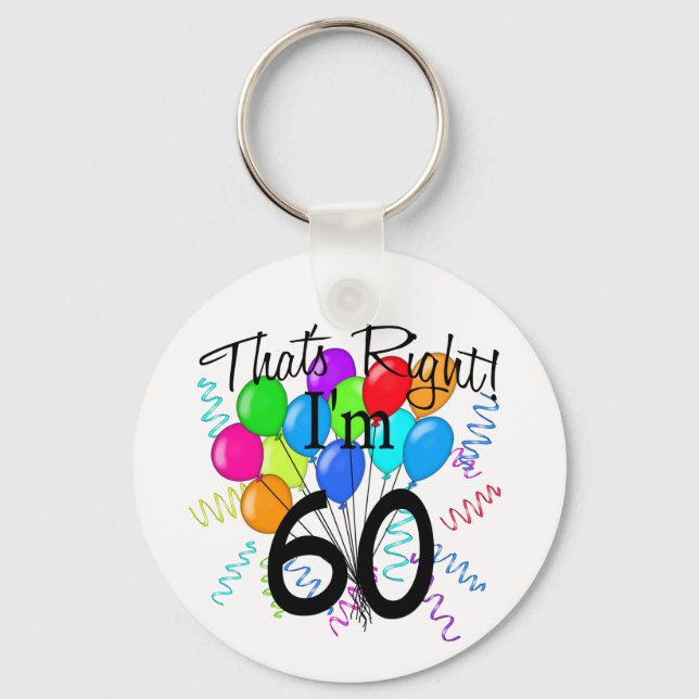 Porte-clés That's Right I'm 60 - Birthday (Recto)