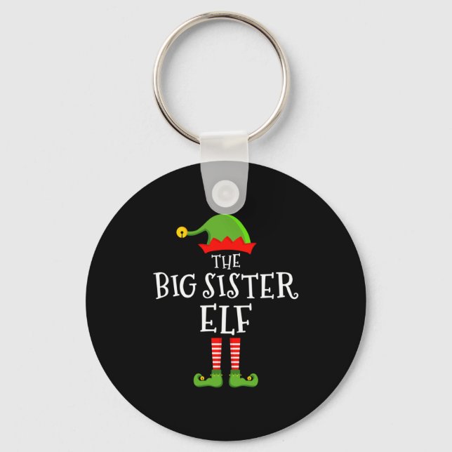 Porte-clés The Big Sister Elf Funny Christmas Matching Family (Recto)