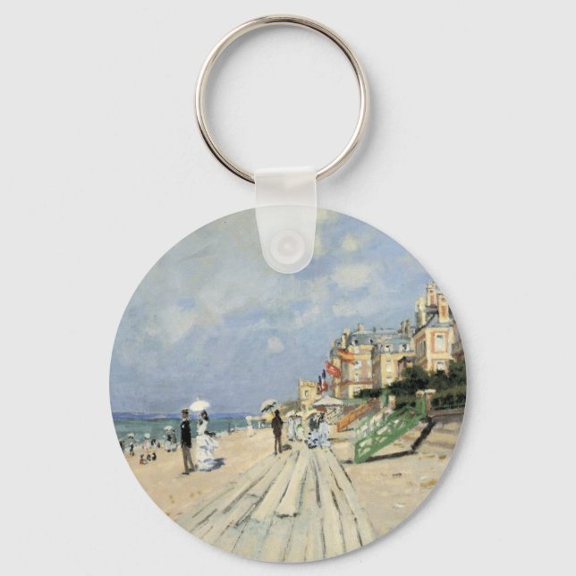 Porte-clés The Boardwalk at Trouville by Claude Monet (Recto)