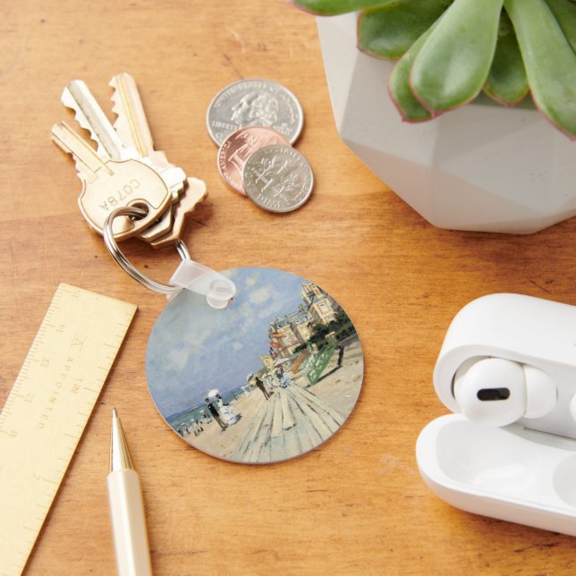 Porte-clés The Boardwalk at Trouville by Claude Monet (Bureau)