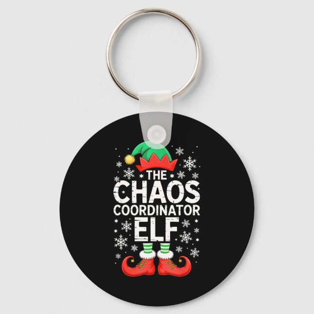 Porte-clés The Chaos Coordinator Elf Shirt Family Matching Ch (Recto)
