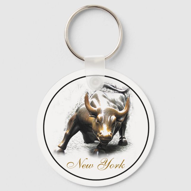 Porte-clés 'The Charging Bull' - New York (Recto)