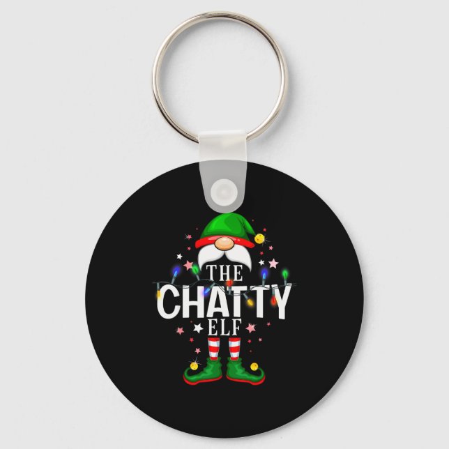 Porte-clés The Chatty Elf Christmas Family Pajama Party  (Recto)