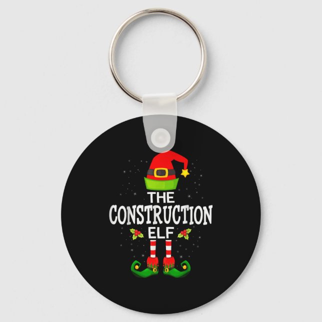 Porte-clés The Construction Elf Christmas Family Matching Paj (Recto)