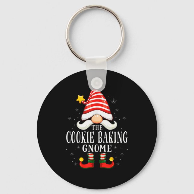 Porte-clés The Cookie Baking Gnome Christmas Group Family Paj (Recto)
