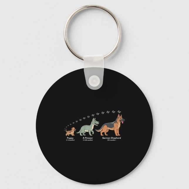 Porte-clés The Evolution Of A German Shepherd - Dog Owner Pet (Recto)