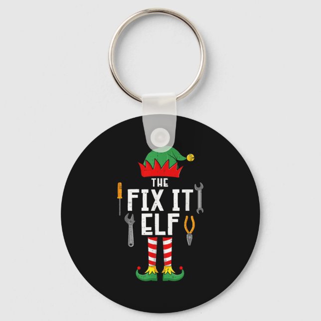 Porte-clés The Fix It Elf Christmas Family Matching Xmas Grou (Recto)