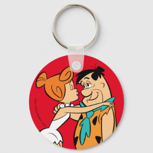 Porte-clés The Flintstones   Wilma Kissing Fred